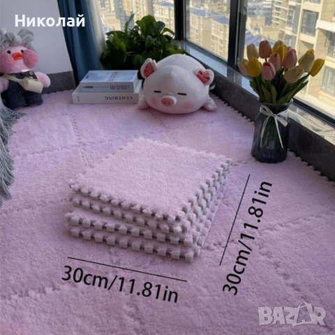 Мек килим пъзел от 10 части 1кв .м, снимка 5 - Други - 53090165