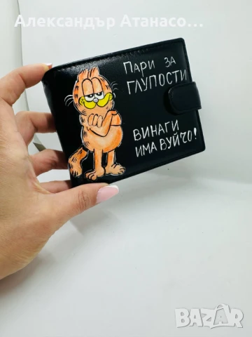 Ръчно рисуване по ваш избор на дамско и мъжко портмоне от естествена кожа , снимка 15 - Портфейли, портмонета - 50730203