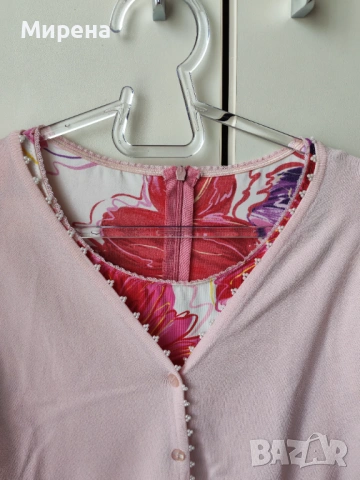 Комплект лятна рокля и розова жилетка, размер S, снимка 5 - Рокли - 54224181
