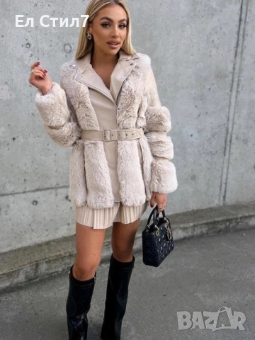 📌#Дамско #кожено #яке с #пух.Италия.С М Л.