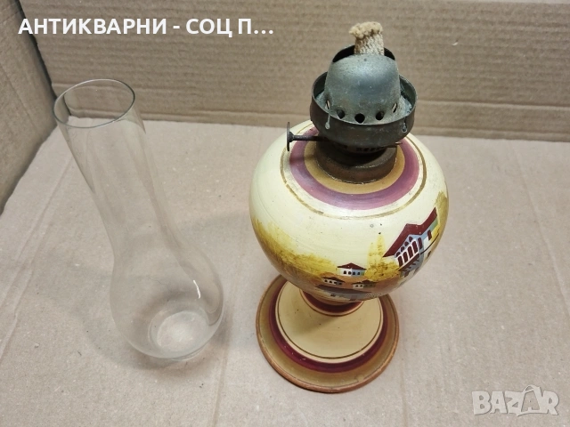 Стара Соц Газена Лампа. / НОМЕР 1528., снимка 2 - Антикварни и старинни предмети - 53660169