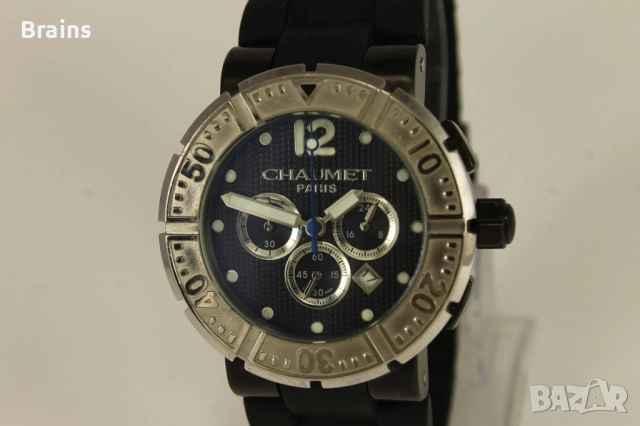 НОВ Мъжки Луксозен Кварцов Хронограф CHAUMET PARIS, снимка 3 - Мъжки - 52524687