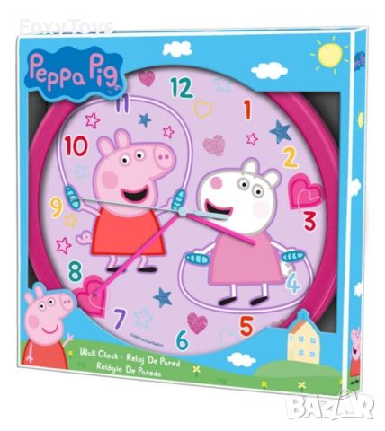 Стенен часовник Peppa Pig Play, 25 см, Пепа, снимка 1 - Други - 46435192