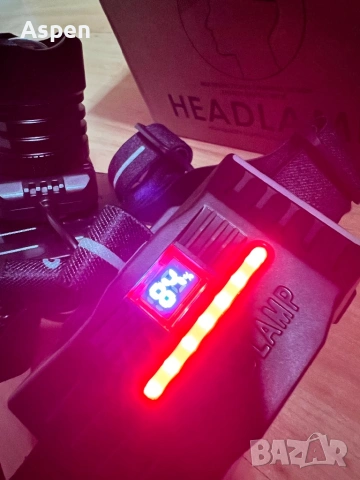 Мощен LED челник - ЧИСТО НОВ, снимка 5 - Къмпинг осветление - 53864967