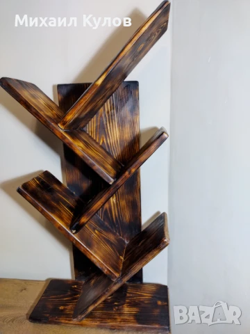 Етажерка за книги от дърво, снимка 2 - Етажерки - 51045779