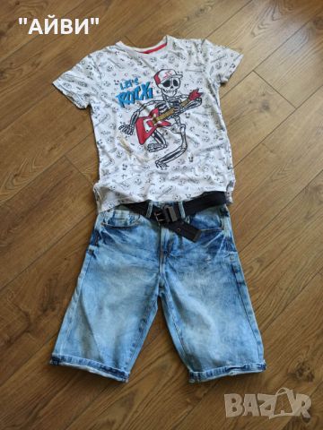 ZARA и H&M къси дънки и тениски за момче, снимка 2 - Детски къси панталони - 46192342