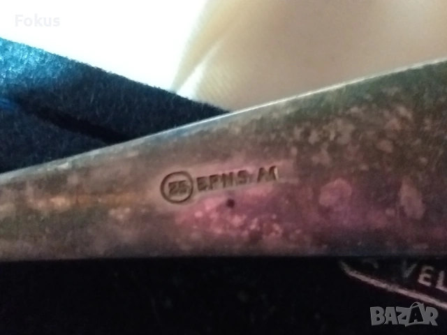 Комплект стари посребрени английски лъжички в кутия, снимка 3 - Антикварни и старинни предмети - 53356068