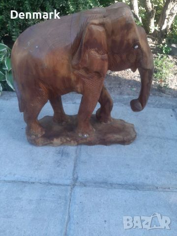 Дървен слон, снимка 1 - Градински мебели, декорация  - 46351191