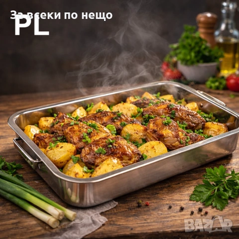 Стоманена тава за печене 40×30×6 см – неръждаема стомана Код P2241