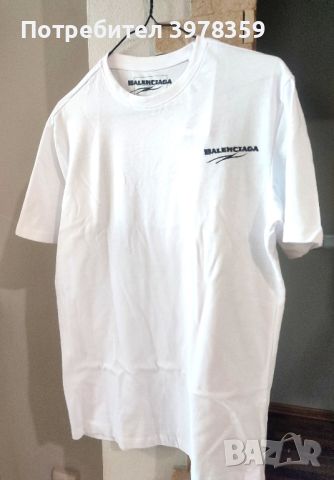 Balenciaga тениска бяла , снимка 2 - Тениски - 45561446