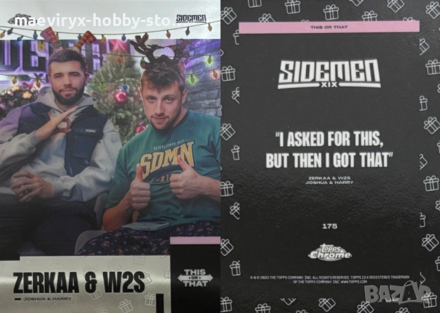Topps Chrome Sidemen (2023) - YouTube kолекционерски карти, снимка 12 - Колекции - 52641783