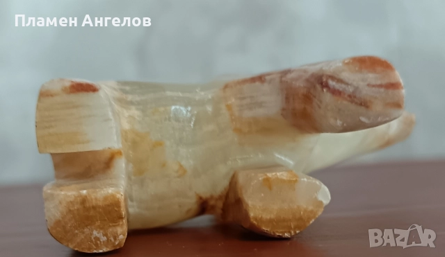 Фугурка-слон от мраморен оникс, снимка 7 - Декорация за дома - 51898919