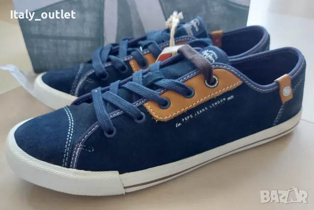 Оригинални в кутия кецове Pepe Jeans, естествен велур, 43