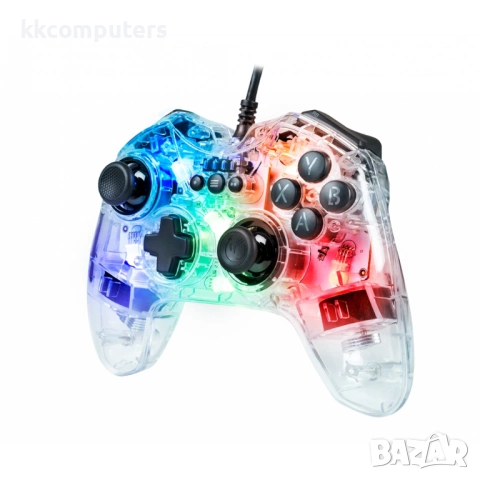 Nacon GC-100XF RGB - кабелен геймпад с вибрация, RGB светлина, 2м кабел - черен, снимка 2 - Джойстици и геймпадове - 54055624