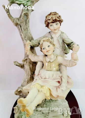 Голяма фигура Capodimonte подписана B. Merli., снимка 4 - Колекции - 52418854