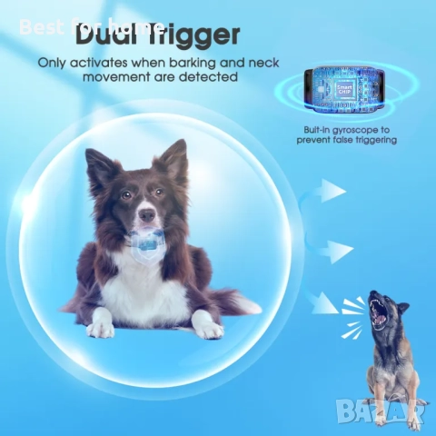 TIZE Акумулаторна каишка против лаене и импулсен вибрационен звуков сигнал, снимка 4 - За кучета - 51664582