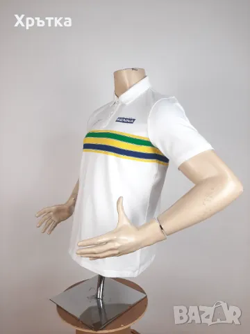 Ayrton Senna Polo Shirt - Оригинална мъжка тениска с яка р-р S, M, снимка 7 - Тениски - 48891672