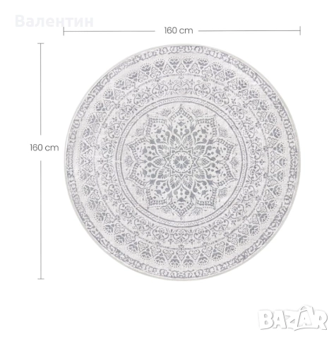 Флорален винтидж килим SONGMICS HOME, снимка 2 - Килими - 51809125