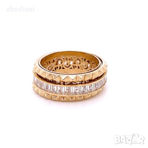 Златен дамски пръстен Boucheron 7,76гр. размер:55 14кр. проба:585 модел:23201-5, снимка 3 - Пръстени - 45179574