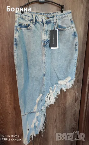 Trendyol нова с етикет асиметрична дънкова пола