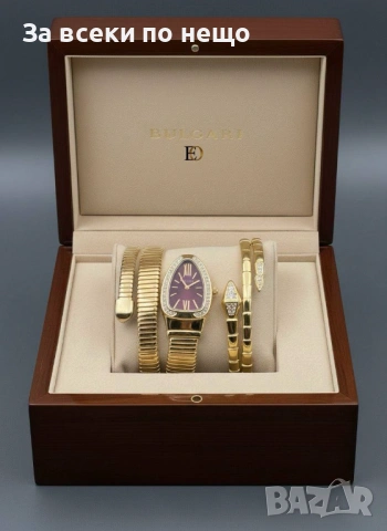 Bvlgari Дамски Часовник И Гривна В Кутия - Налични Различни Цветове Код SK905, снимка 2 - Дамски - 53408791