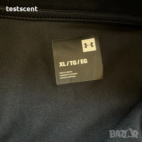 Мъжко горнище Under Armour UA Poly Track Top XL черно и сиво X-large Under Armour, снимка 5 - Спортни дрехи, екипи - 53868205