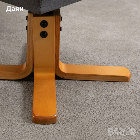 Масажно кресло HOMCOM с табуретка с място за съхранение , снимка 3 - Дивани и мека мебел - 52812323