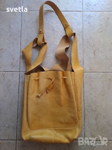 Чанта,естествена кожа на "зара"