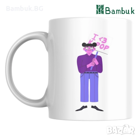 Чаша ,,Аз обичам К-POP”, снимка 2 - Чаши - 52576826