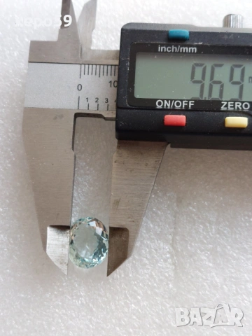 Два натурални камъка аквамарин,големият е 6 карата,малкият 4,50 карата, снимка 4 - Пръстени - 53129536