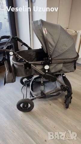 Комбинирана детска количка  ZIZITO FONTANA 3 в 1 с швейцарска конструкция и дизайн, сива , снимка 7 - Детски колички - 45203573