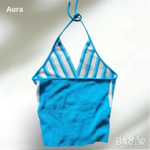 Vintage halter top, снимка 2 - Корсети, бюстиета, топове - 54259617