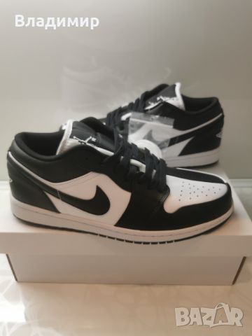 Jordan 1 Low Black/White Мъжки Обувки 40 и 45 EUR+ Кутия, снимка 1 - Маратонки - 46453933