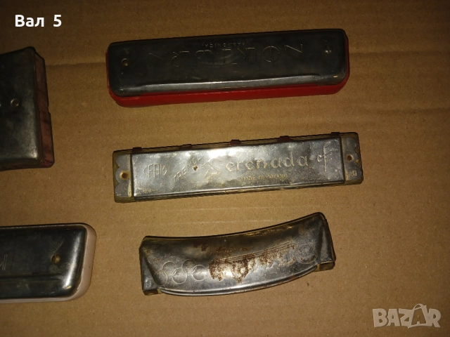 Стари устни хармоники - 5 броя , устна хармоника, снимка 3 - Духови инструменти - 52225883