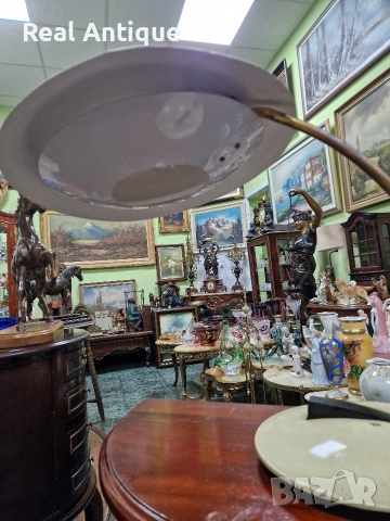 Рядка голяма антикварна руска съветска настолна лампа , снимка 5 - Антикварни и старинни предмети - 53463763