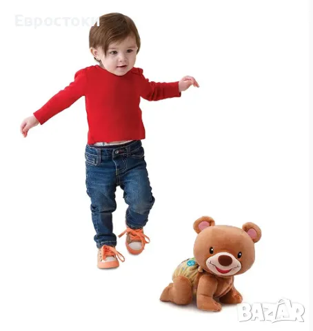 Интерактивна плюшена играчка VTech Baby Crawling with Me Teddy bear, снимка 4 - Плюшени играчки - 47154382