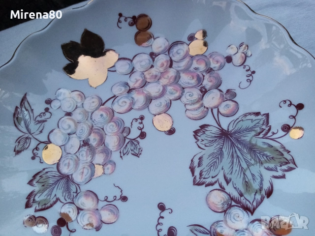 * Золотой виноград - ЛФЗ * - пълен сервиз за чай !, снимка 7 - Сервизи - 51952036