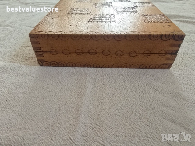 Шах С Дървена Кутия, снимка 4 - Шах и табла - 54177829