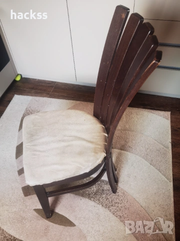 Трапезарна Маса масив + 6 бр. столове ветрило, снимка 7 - Маси - 53933812