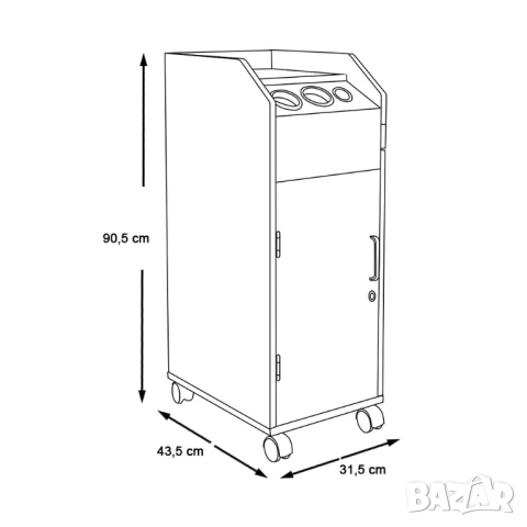 Козметична количка / Фризьорска количка / Помощна количка на колелца, снимка 4 - Фризьорски принадлежности - 53112361
