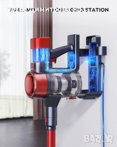 1 бр. Безжична прахосмукачка Cordless Vacum Cleaner Buture VC50 Red, снимка 3 - Прахосмукачки - 52052342