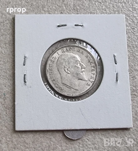 Монета 15. България. 1 лев . 1910 година. С остатъчен матричен гланц., снимка 3 - Нумизматика и бонистика - 49127824