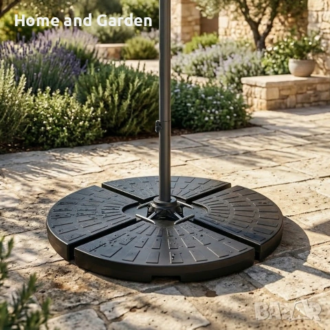 Основа за конзолен градински чадър — 4 броя тежести, UV защита, снимка 3 - Градински мебели, декорация  - 53896039