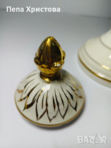 Италианска порцеланова ваза Keramos – R. Capodimonte Italy., снимка 6 - Вази - 53399806