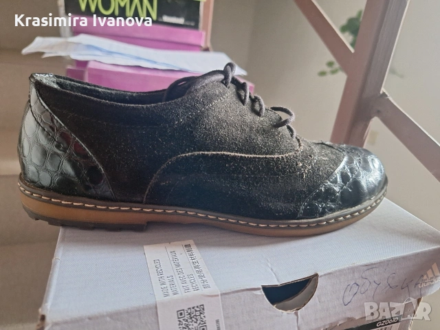 нови обувки естествен велур и лак , снимка 2 - Дамски ежедневни обувки - 54193214