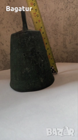 Стар чан,бронз,хлопка,19в,османски възрожденски,камбанка,звънче, снимка 3 - Антикварни и старинни предмети - 54070972