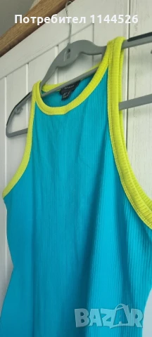 Лятна рокля по тялото M/L, синьо-зелен цвят , снимка 3 - Рокли - 50699812