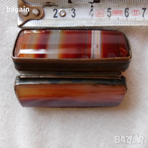 Кутия с фасетиран ахат , снимка 5 - Антикварни и старинни предмети - 53860325