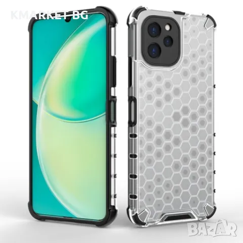 Huawei Nova Y61 Силиконов Калъф Honeycomb TPU и Протектор, снимка 7 - Калъфи, кейсове - 49432617