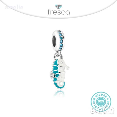 Талисман Fresca по модел тип Pandora Пандора сребро 925 Seahorse Dangle. Колекция Amélie, снимка 1 - Гривни - 39578979